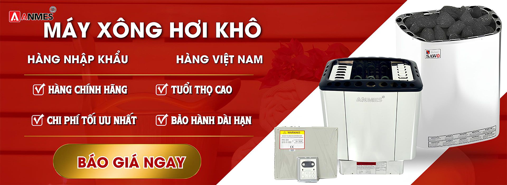Anmes - Địa chỉ mua sắm máy xông hơi khô Sawo Cumulus chính hãng, giá tốt