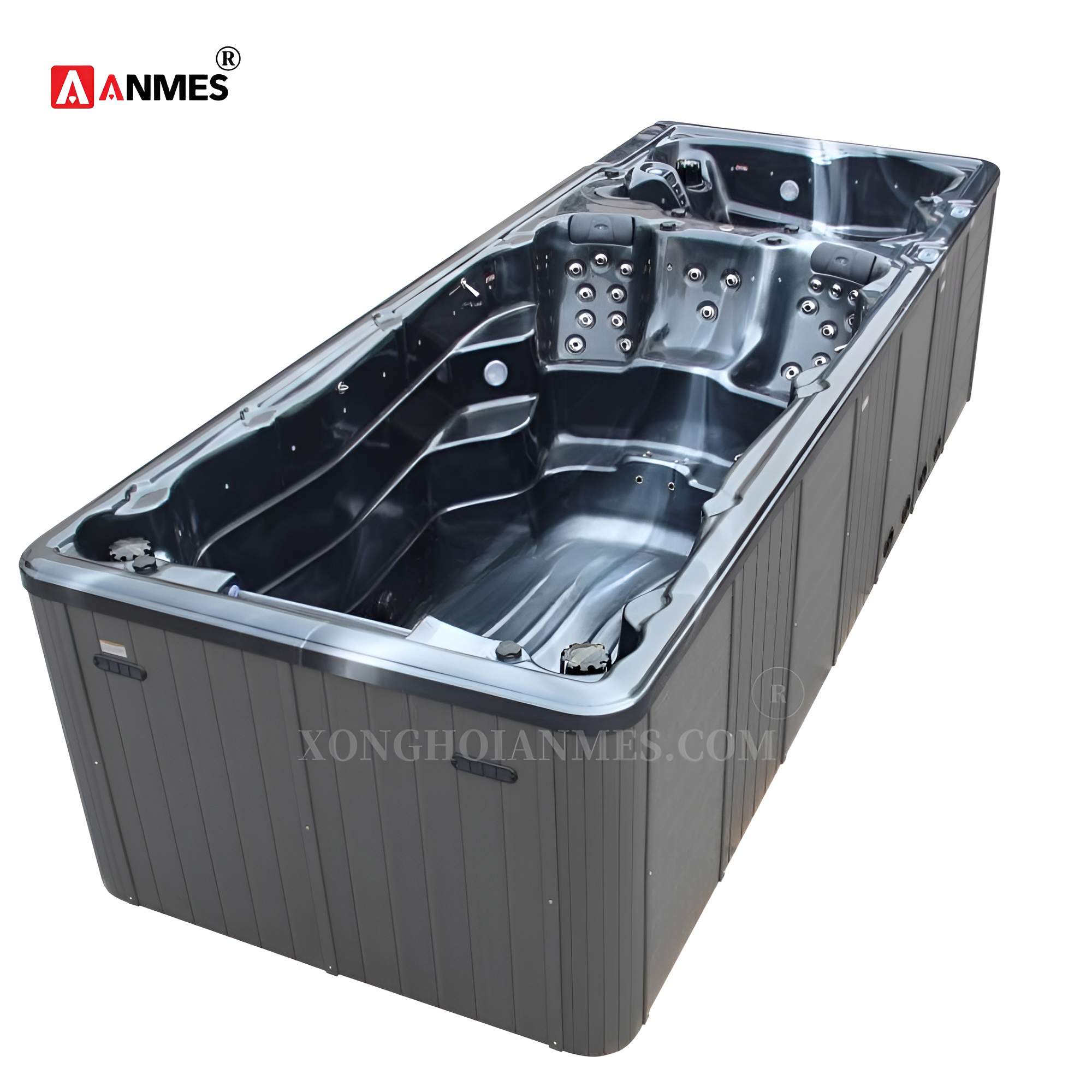 Thiết bị máy bơm sục khí hiện đại của bể bơi sục jacuzzi Swim Andros