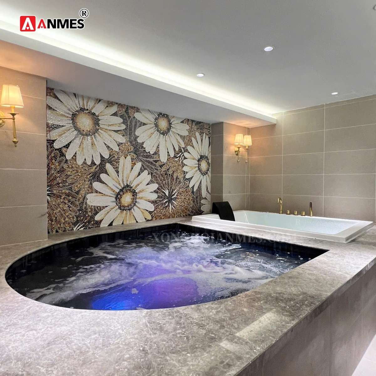 ANMES - Địa chỉ thiết kế, thi công bể sục jacuzzi A1811 uy tín, giá tốt