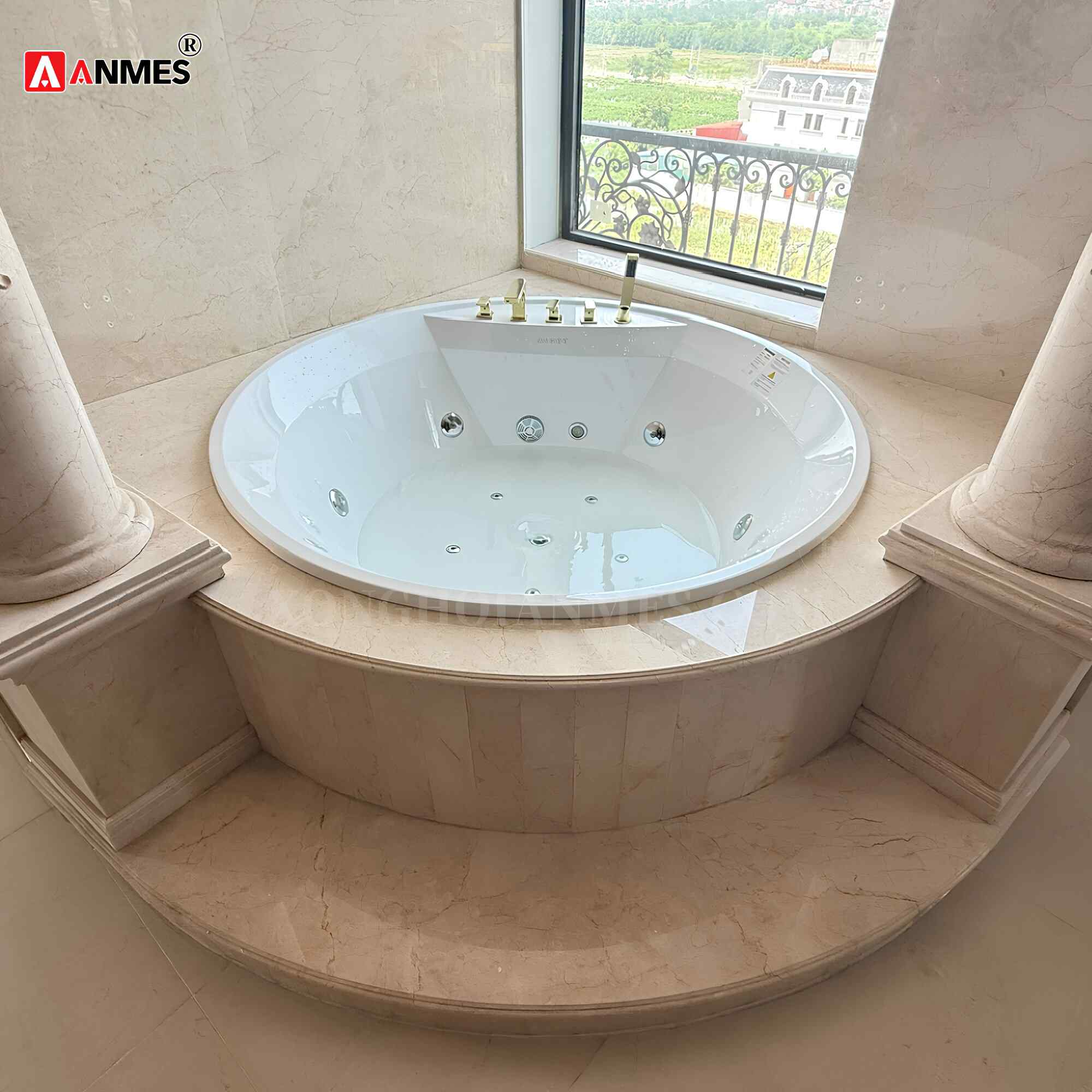 Lắp đặt Bồn tắm massage DR 7009M tại biệt thự Vinhome