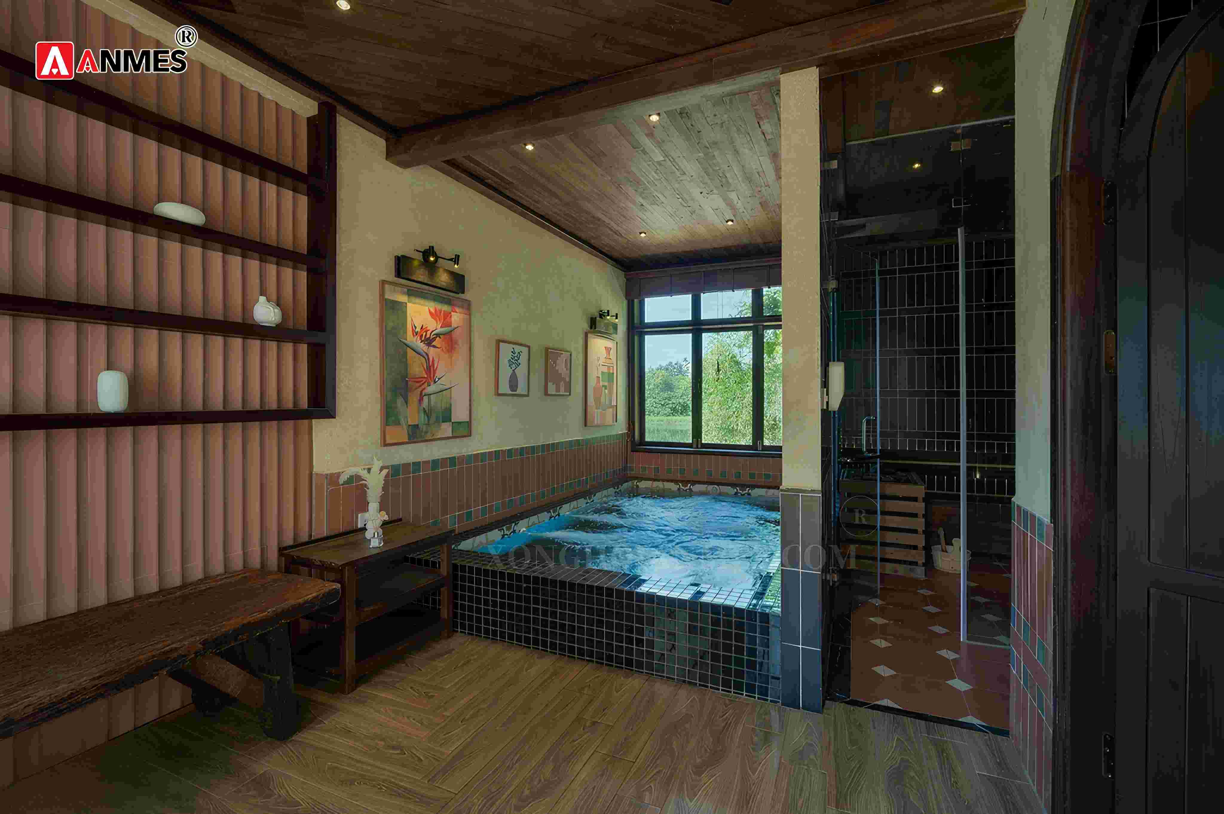 Anmes - Đơn vị chuyên thiết kế, thi công xông hơi bể sục cho resort, khách sạn