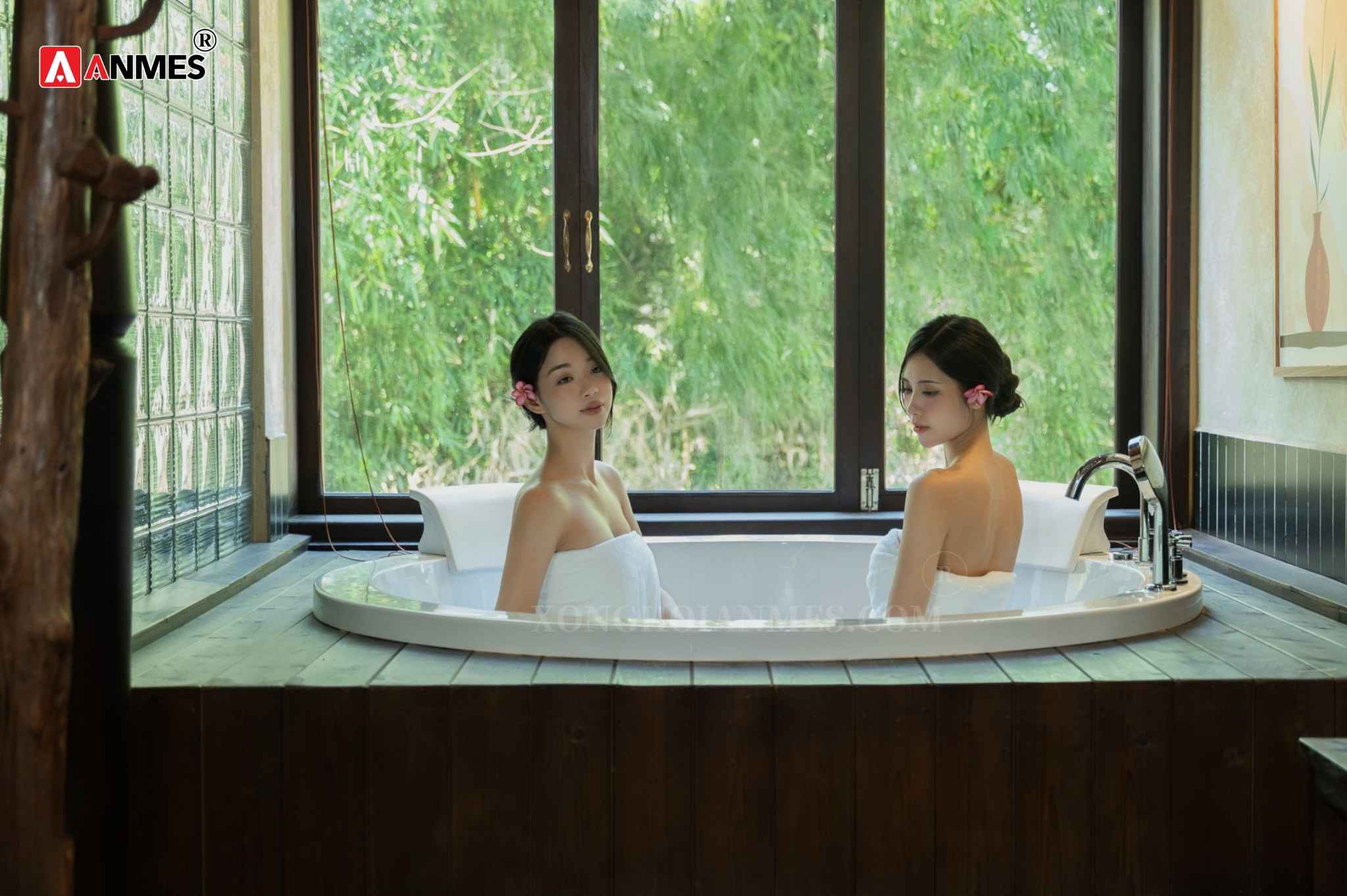 Không gian tắm bồn sục tại Mộc Lâm Viên resort