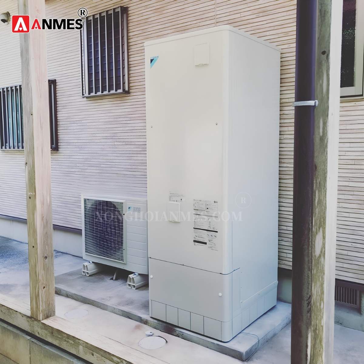 Anmes JSC - Đơn vị cung cấp, lắp đặt hệ thống nước nóng trung tâm Heatpump DAIKIN EQ46XV 460L chính hãng, chuyên nghiệp
