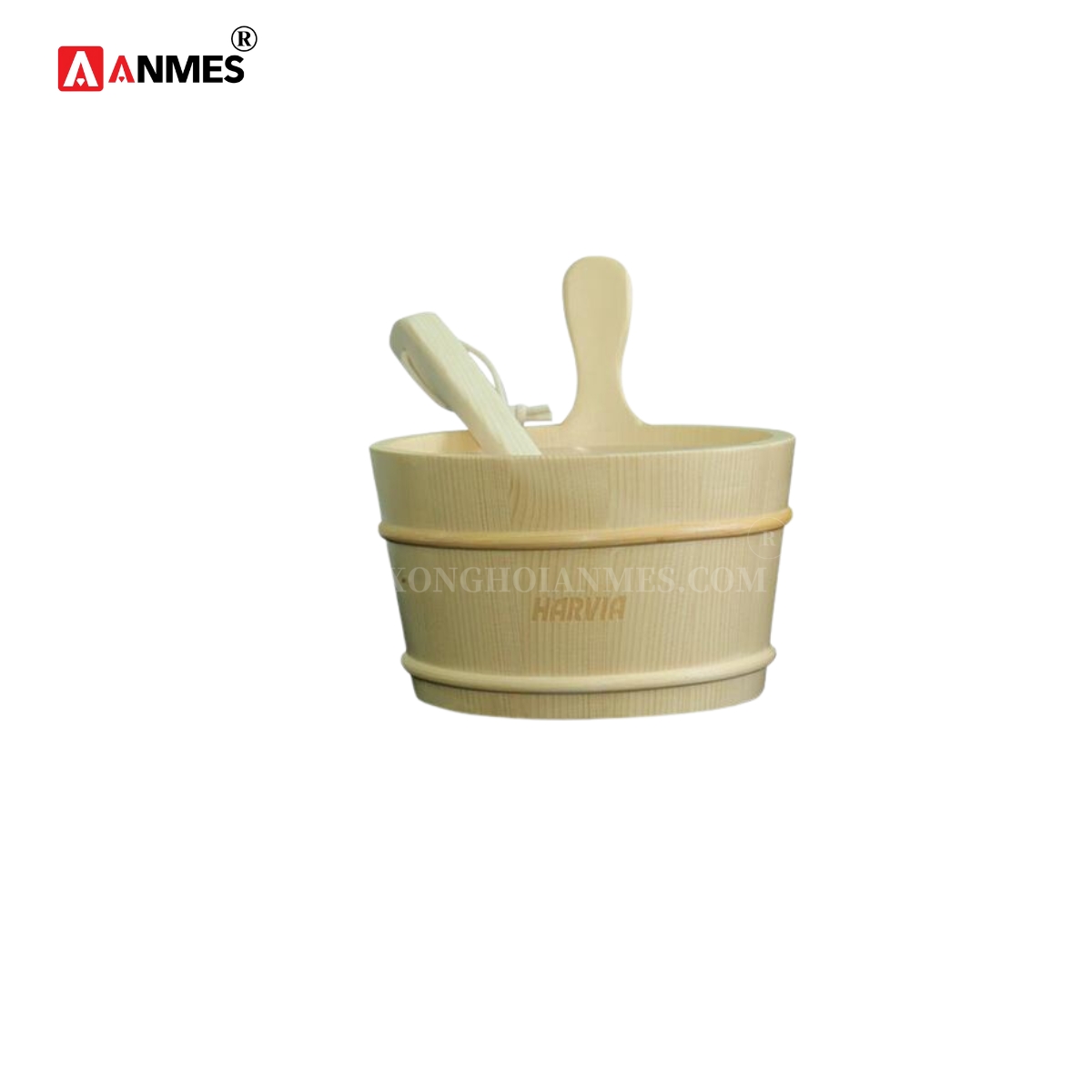 Xô muôi gáo gỗ phòng xông hơi Harvia