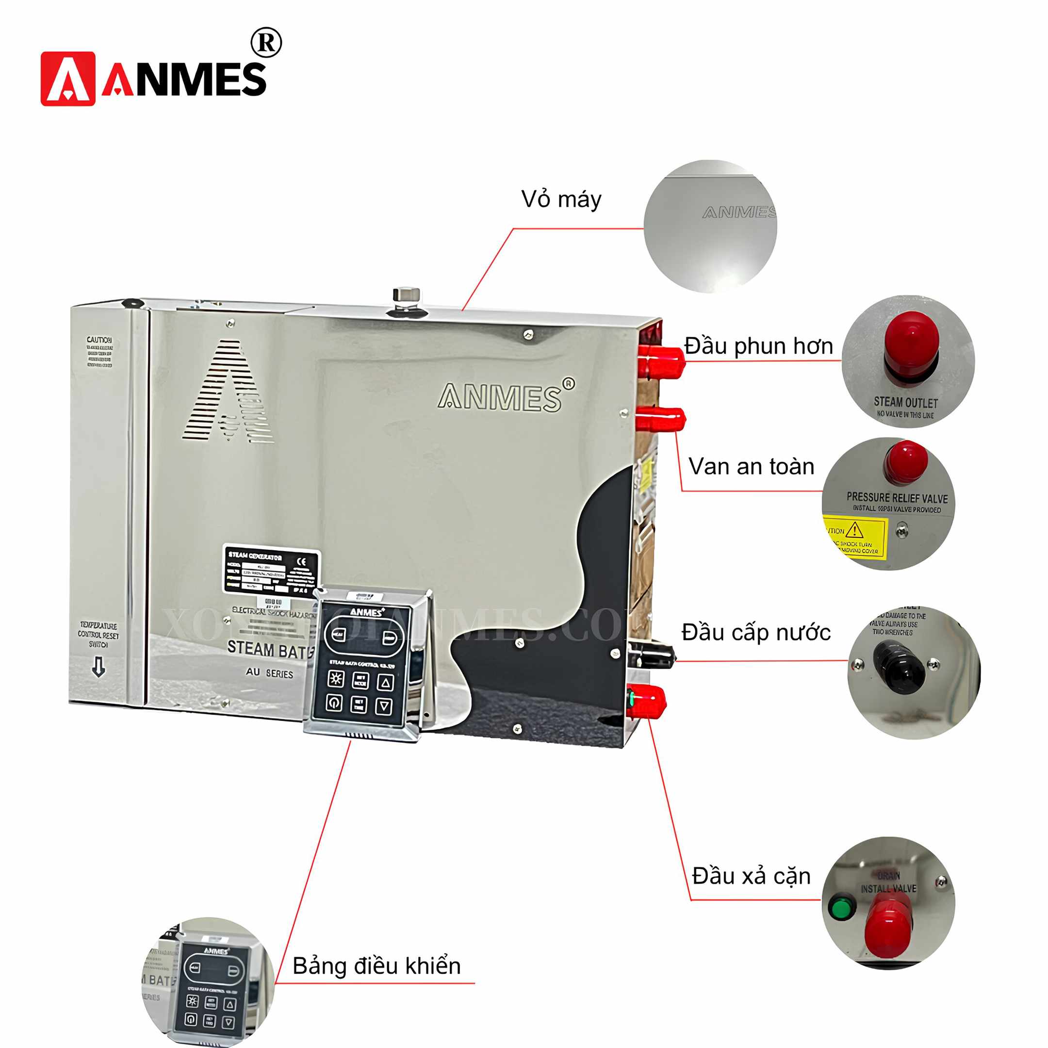 Máy Xông Hơi Ướt Anmes AU