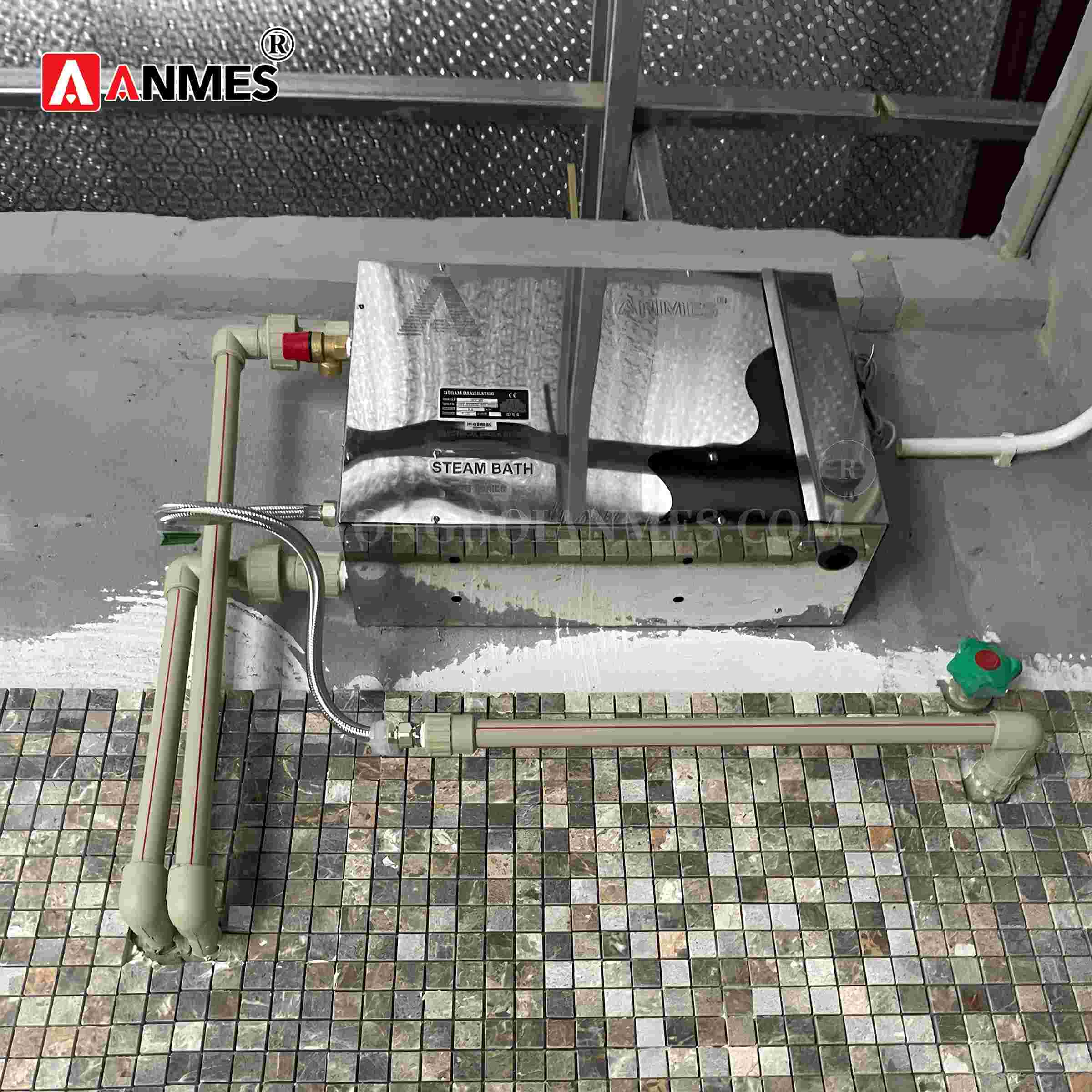 Vị trí treo máy xông hơi ướt 