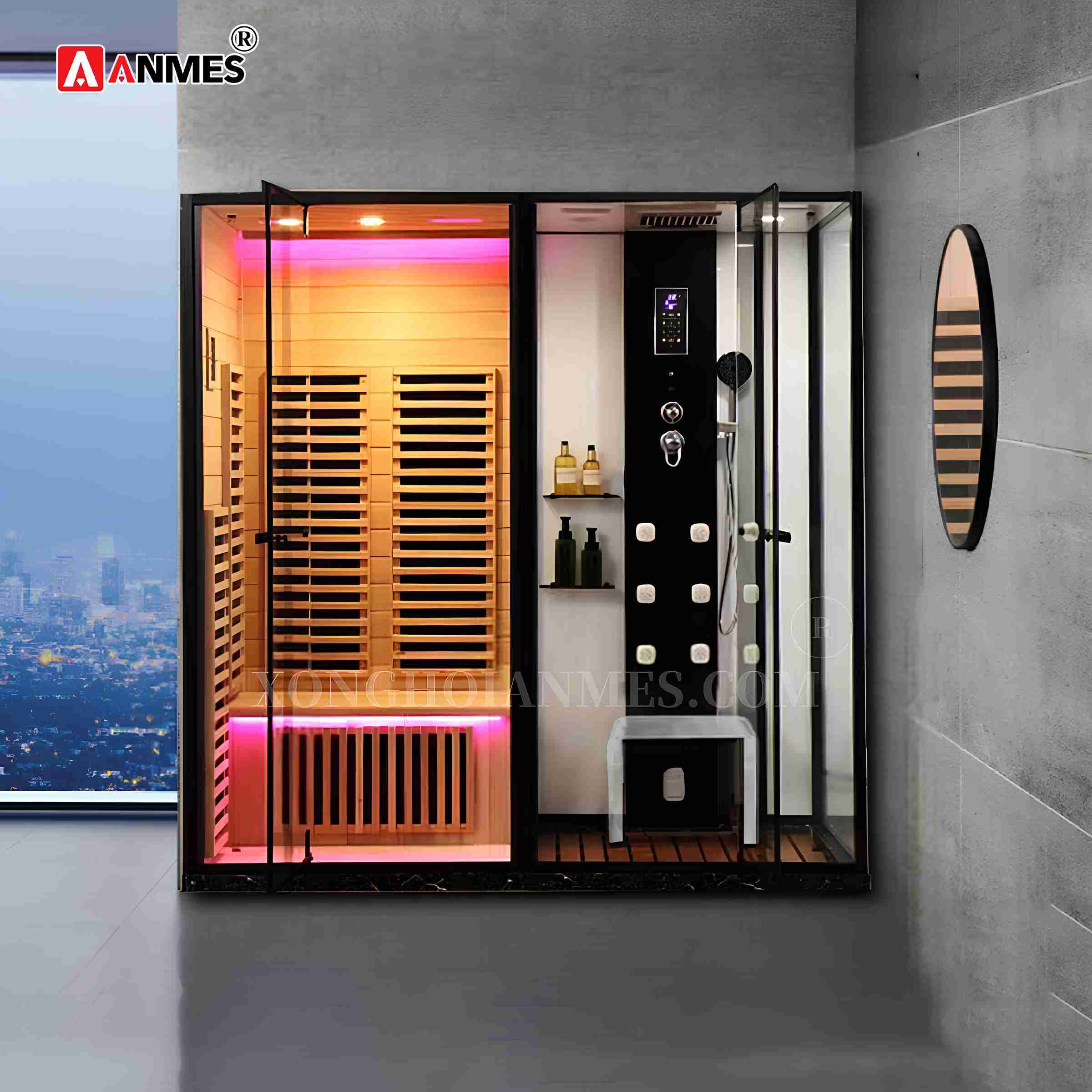 Phòng xông hơi khô ướt kết hợp nhập khẩu
