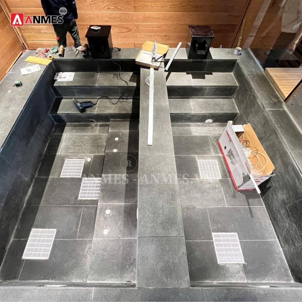 Bể tắm onsen nóng lạnh tại Ecoaprk Hưng Yên
