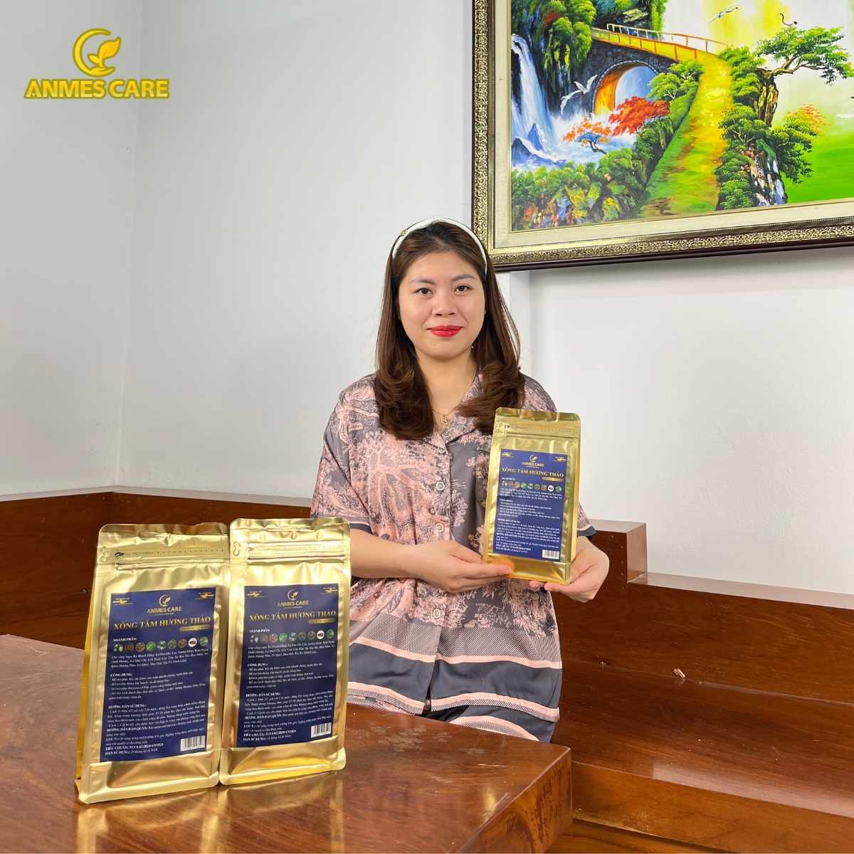 Lá xông giải cảm - Anmescare