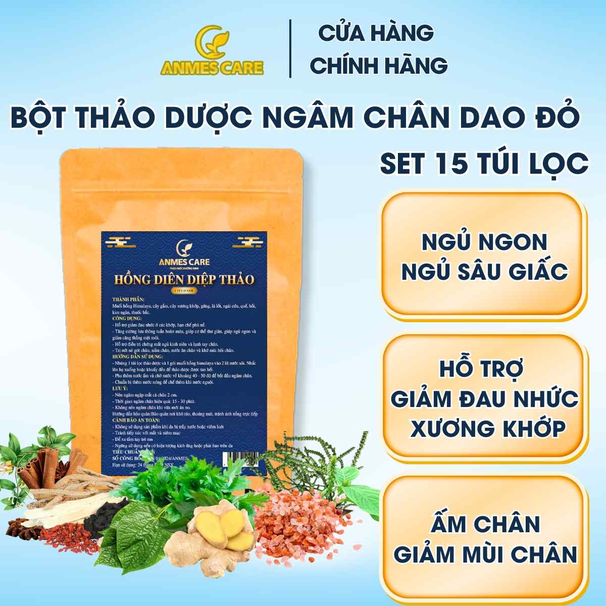 Thảo dược ngâm chân dân tộc Dao Đỏ - Anmescare