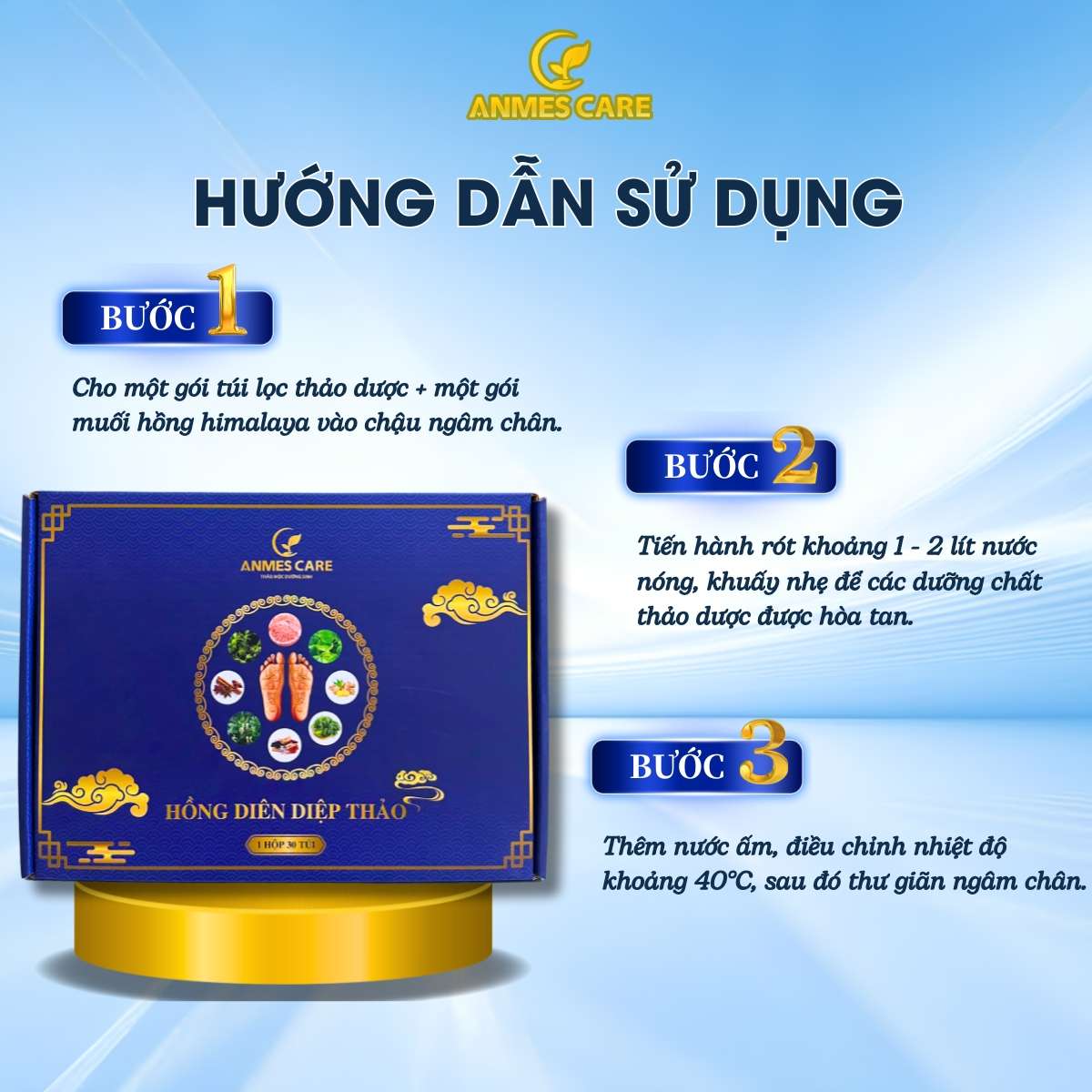 Thảo dược ngâm chân dân tộc Dao Đỏ - Anmescare