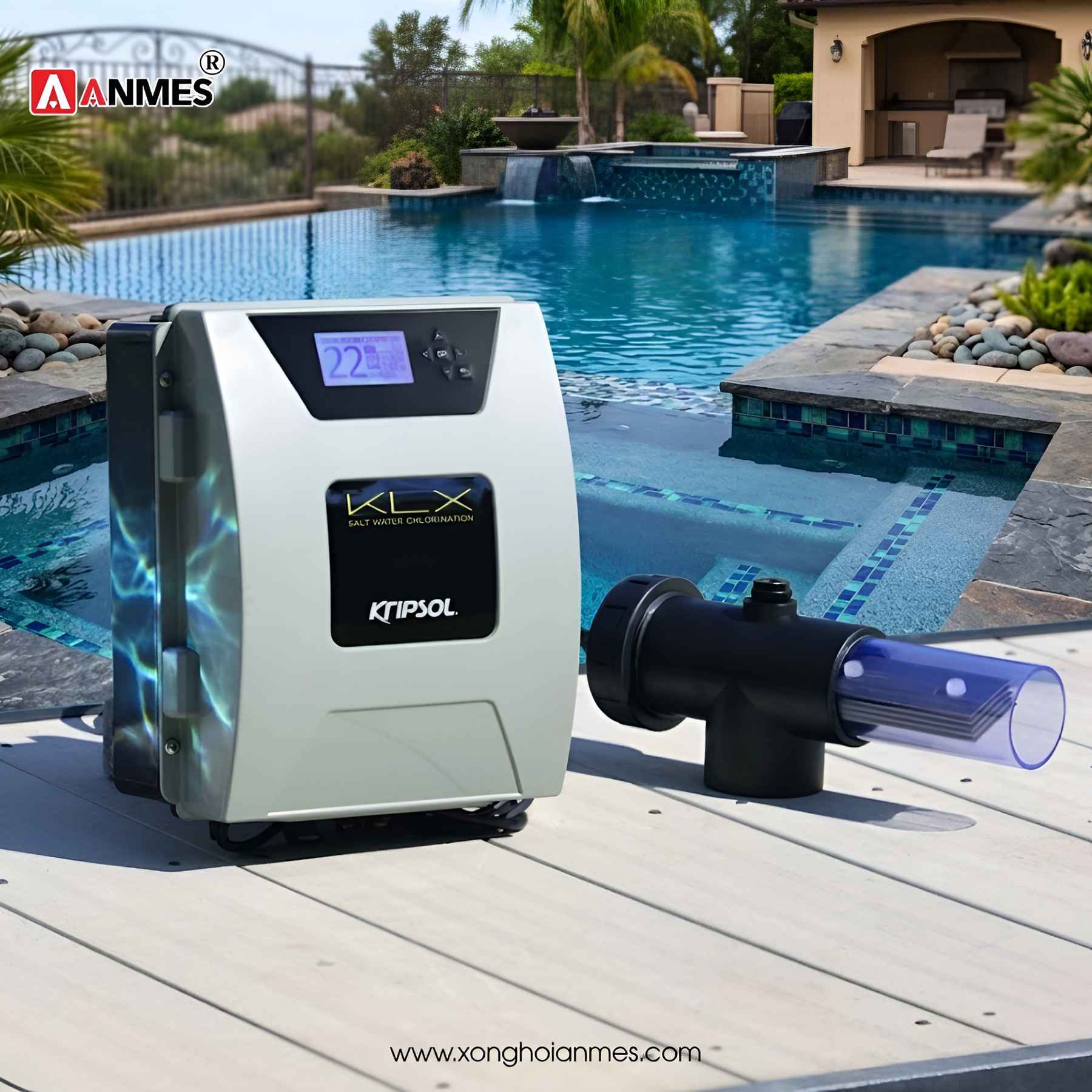 Anmes JSC - Đơn vị cung cấp, lắp đặt bộ điện phân muối bể bơi Kripsol KLXK chính hãng, giá tốt