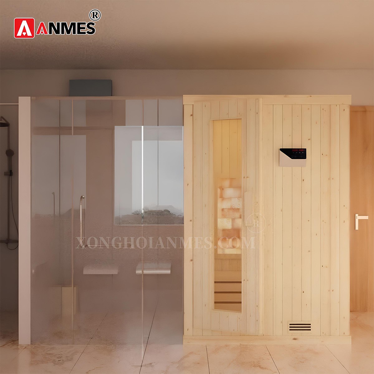 ANMES - Đơn vị thiết kế, thi công phòng xông hơi khô trọn gói, giá tận xưởng