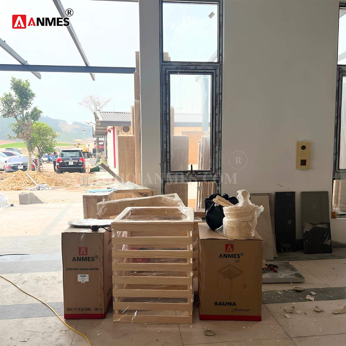 Chuẩn bị thiết bị, vật tư để lắp đặt máy xông hơi khô
