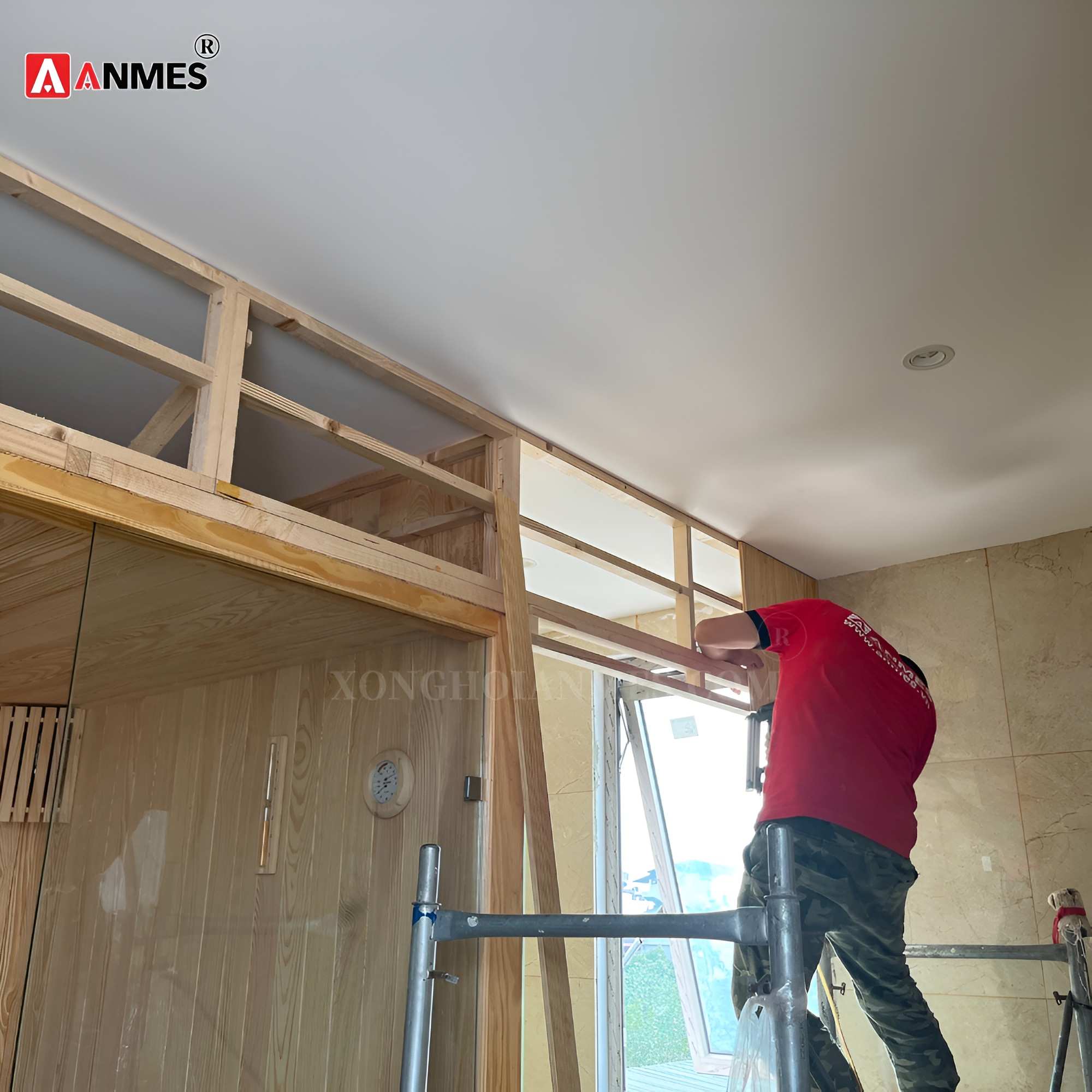 Dựng khu phòng xông hơi đá mu