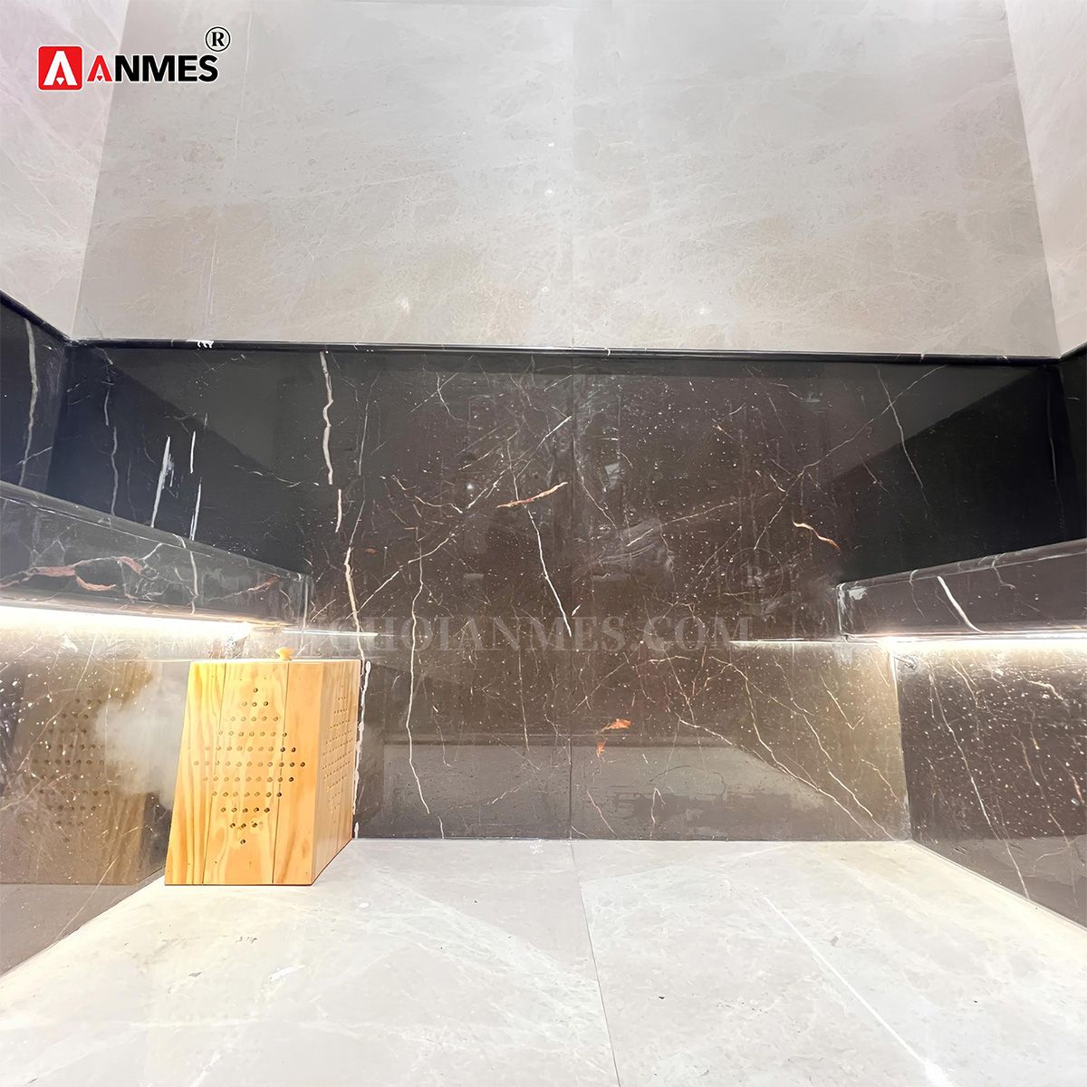 Hộp đựng lá xông hơi bằng gỗ thông