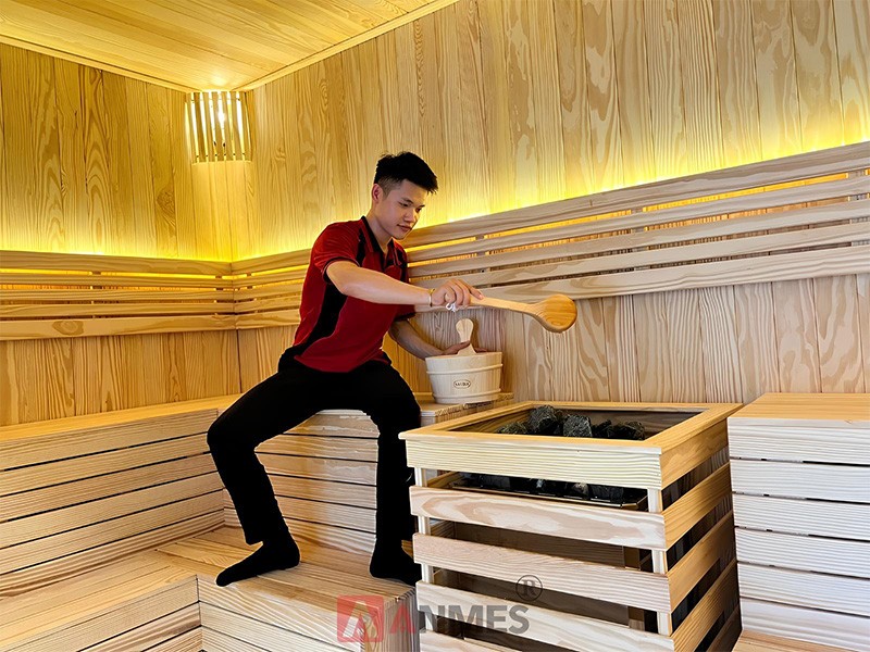 Bắt đầu xông hơi khô
