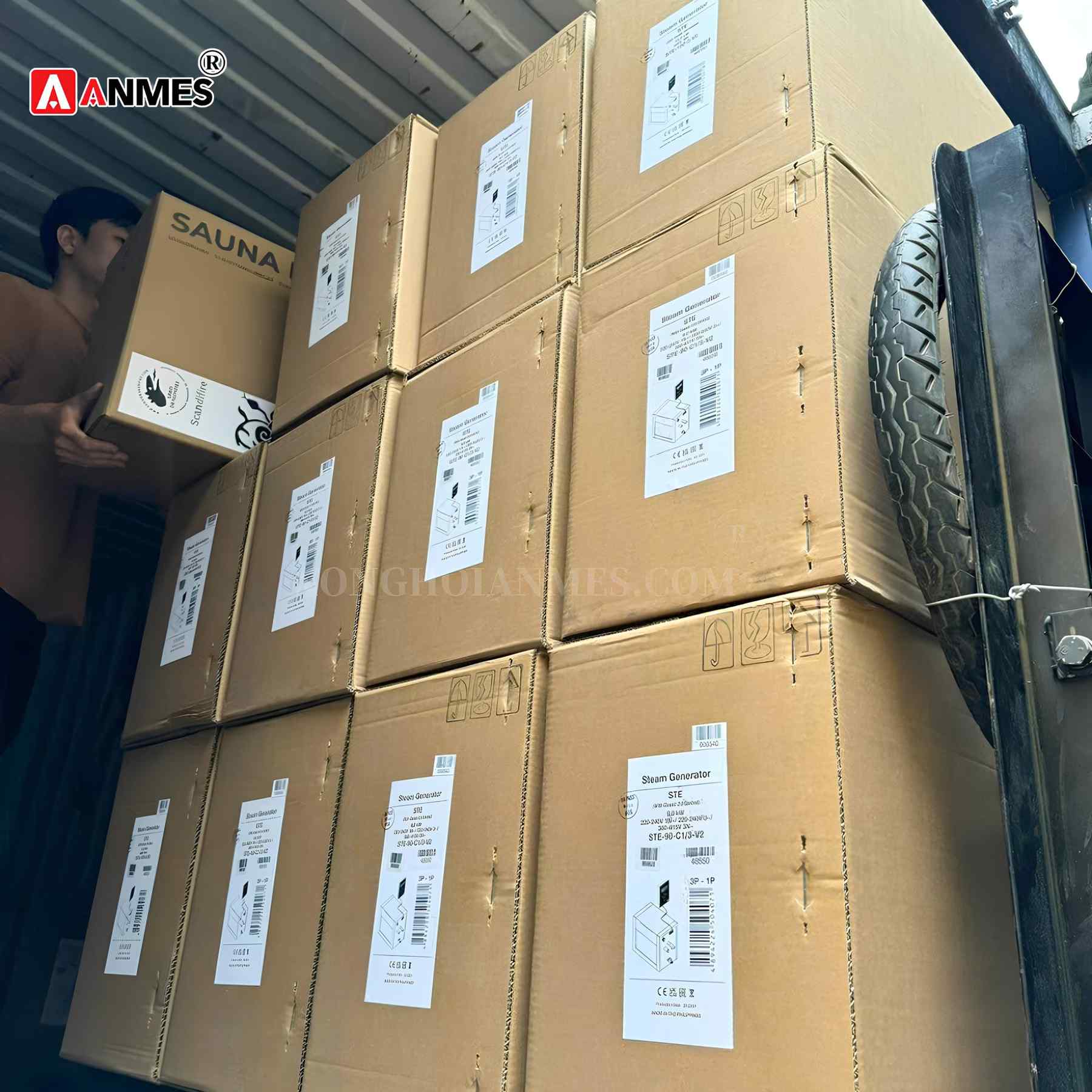 Kho máy xông hơi tại Annmes