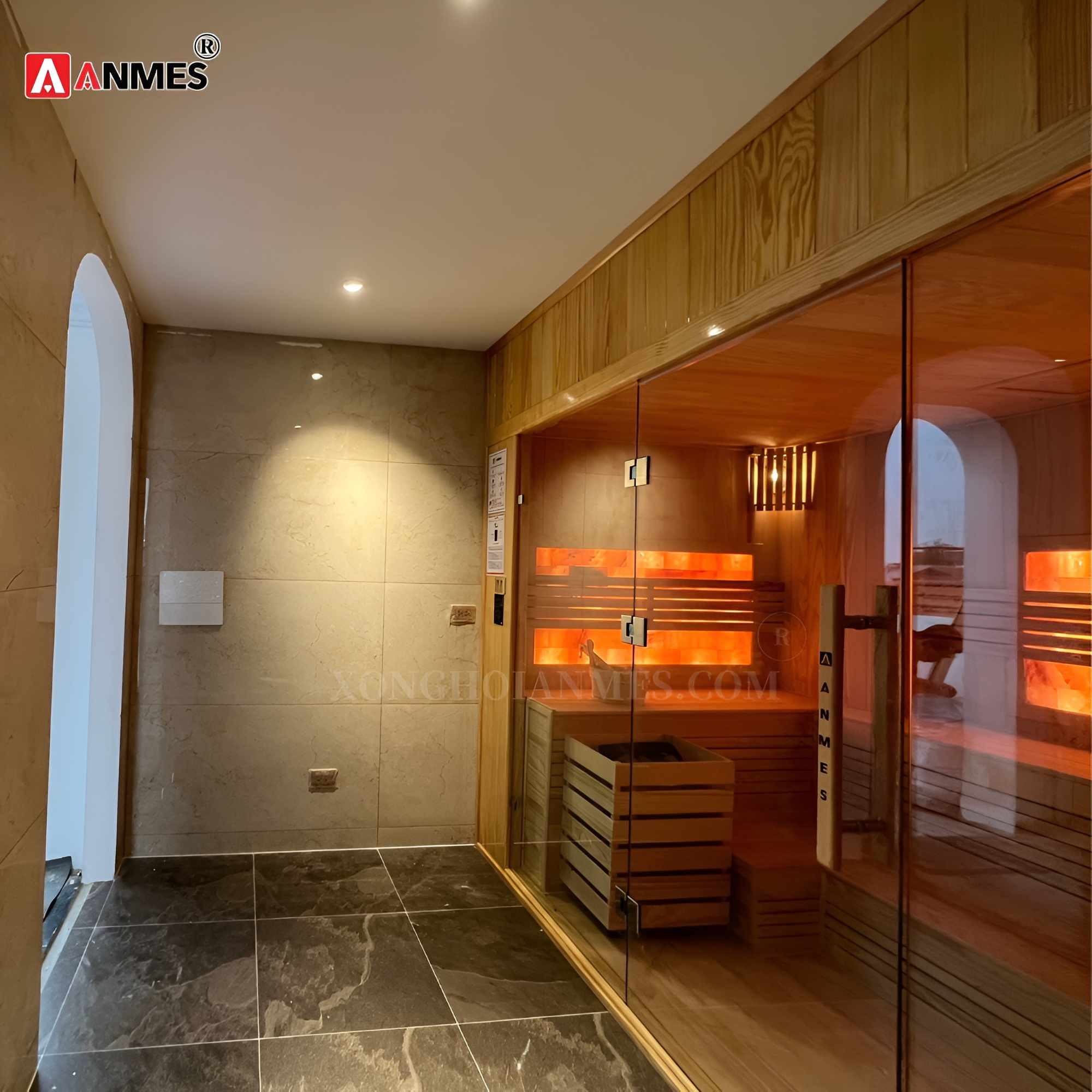 Anmes - Đơn vị chuyên thiết kế, lắp đặt phòng xông đá muối tại biệt thự Vinhomes