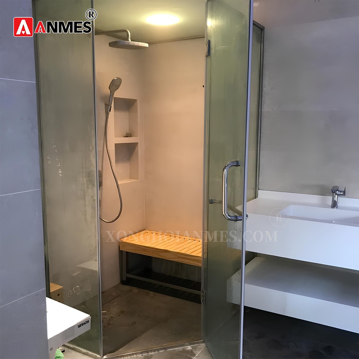 Lắp đặt hoàn thiện phòng xông hơi ướt