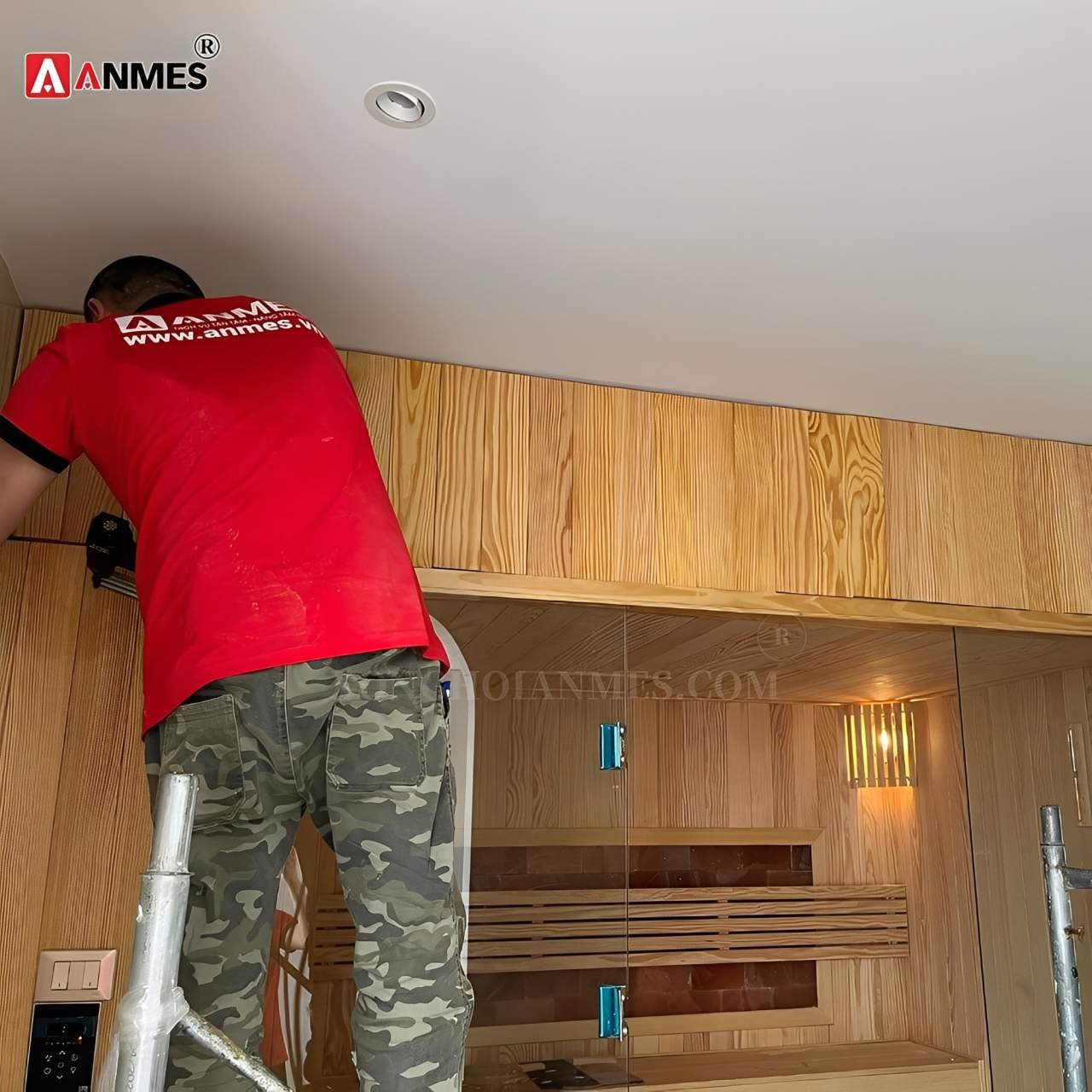 Anmes – Đơn vị thiết kế, thi công phòng xông hơi tại homestay chuyên nghiệp