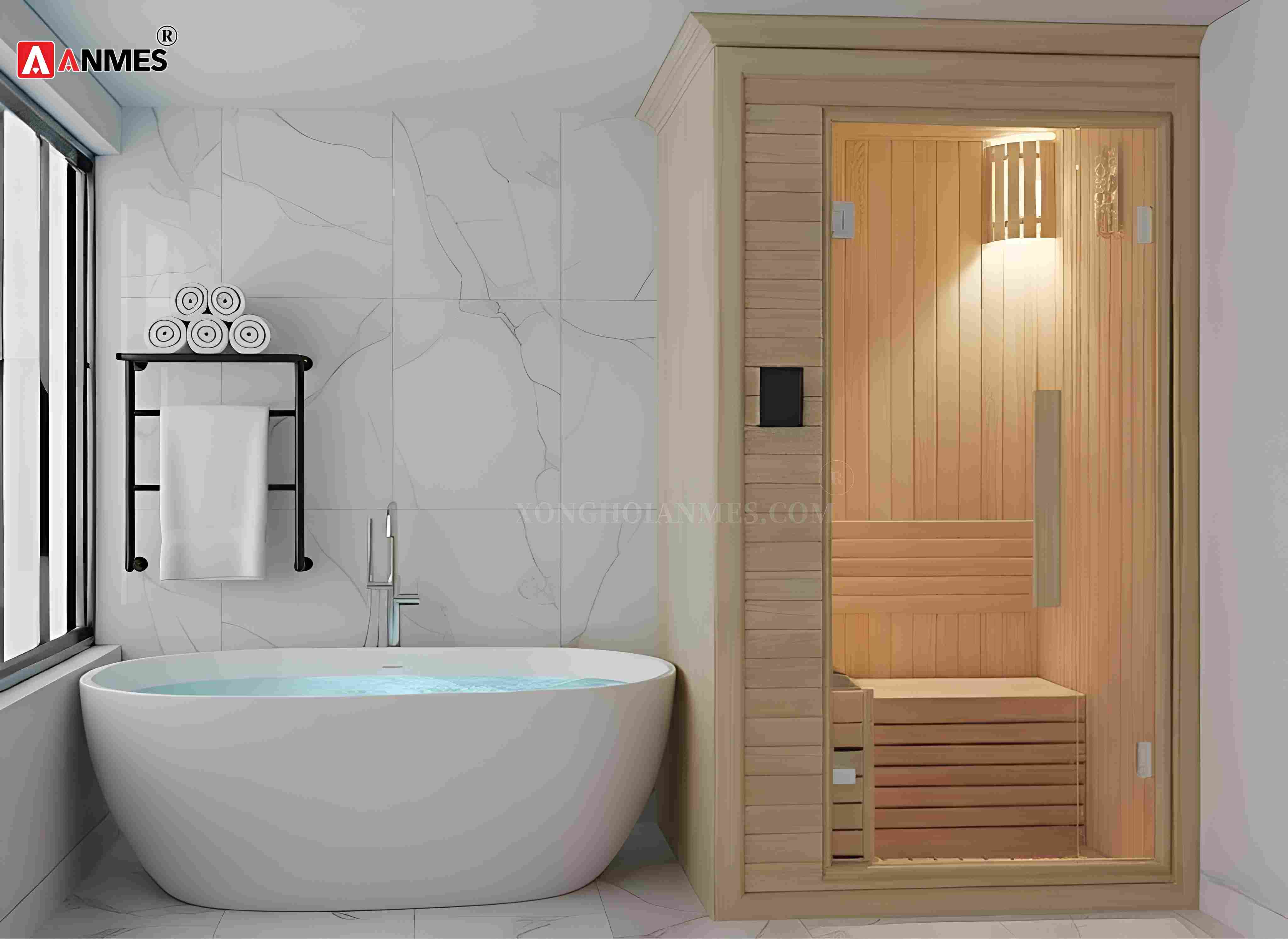 Thiết kế phòng xông hơi ướt cao cấp tại biệt thự Vinhome