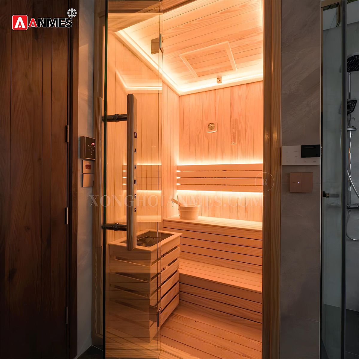 Thiết kế phòng xông hơi khô tại biệt thự
