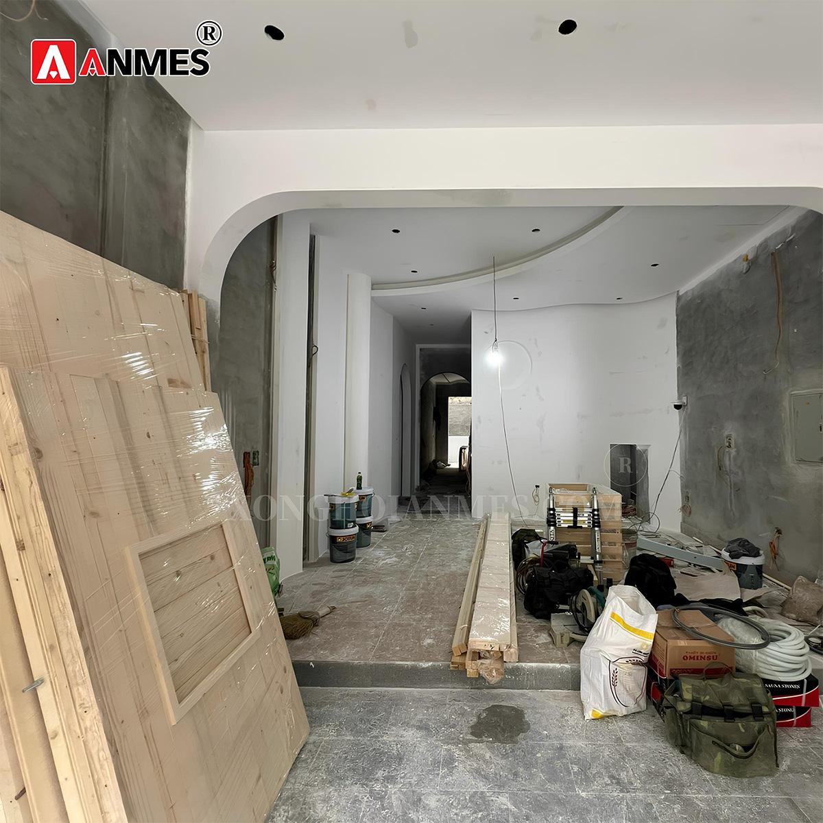 Mặt bằng thi công phòng xông hơi đá mu