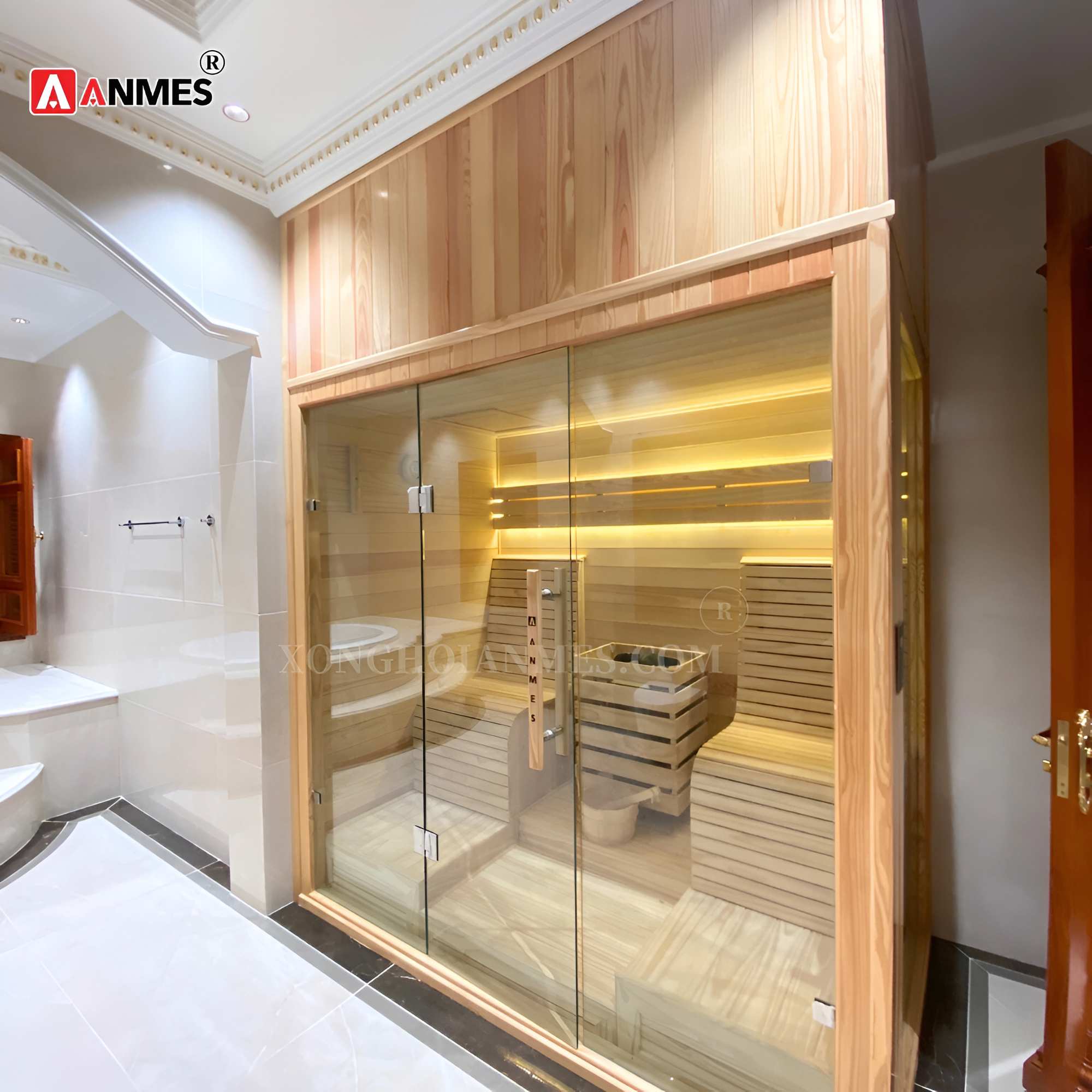 Anmes - Xưởng sản xuất phòng xông hơi gỗ thông v